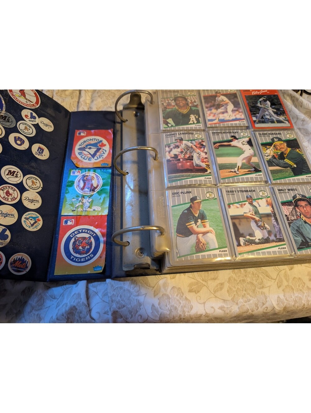 Vintage Baseball Trading Card Collection in Binder